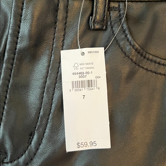 NWT Gap Faux Leather Girls High Rise Flares - Picture 3 of 9